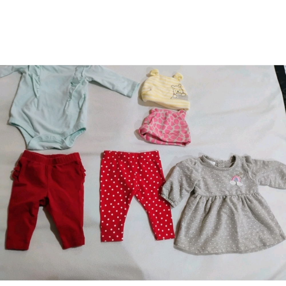 Baby Girls 6 Piece Mixed Clothes Lot Size 0-3M - Picture 4 of 13